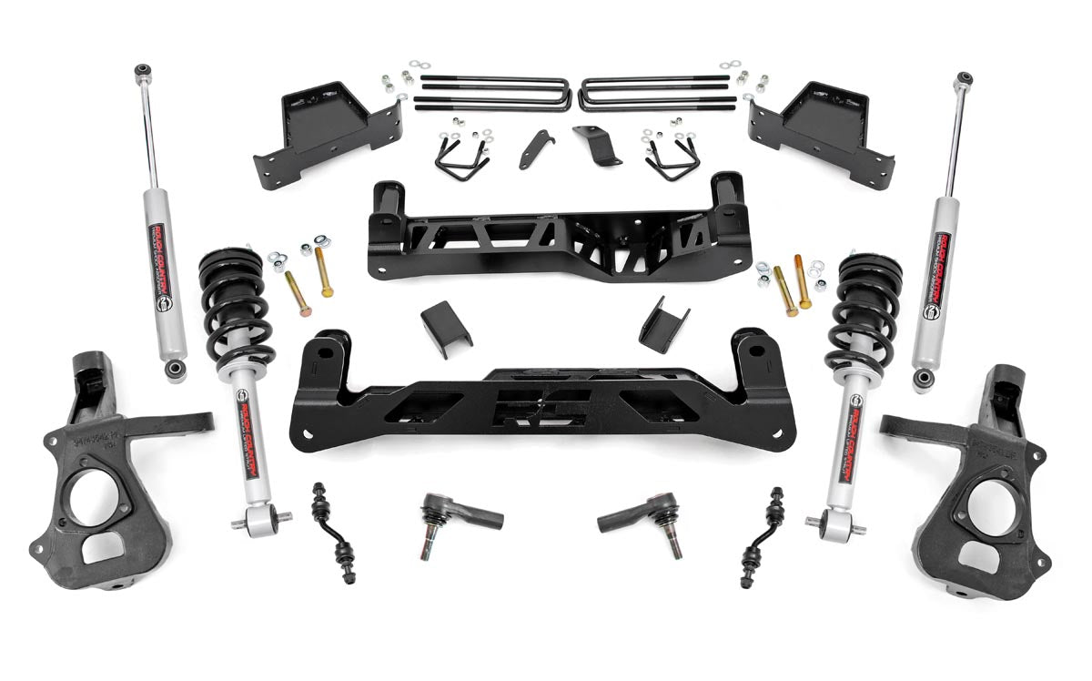 Fits Chevy/GMC 1500 (14-18 & Classic) 7" Lift Kit; Cast Steel; N3 Struts; 23733