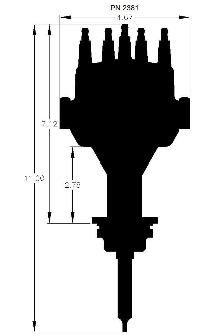Chrysler 318-360 Dual Sync Distributor - 2381