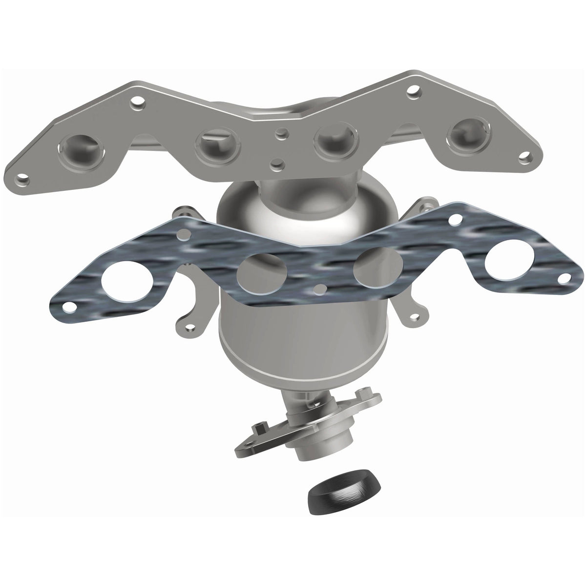 Catalytic Converter with Integrated Exhaust Manifold for HM Grade Federal / EPA Compliant Direct-Fit Manifold Catalytic