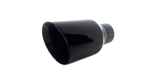 2.25" IDX4"X8" Double Wall Slant Cut Stainless Gloss Black Exhaust Tip 2408BK