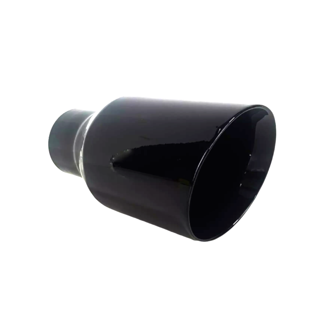 2.25" IDX4"X8" Double Wall Slant Cut Stainless Gloss Black Exhaust Tip 2408BK