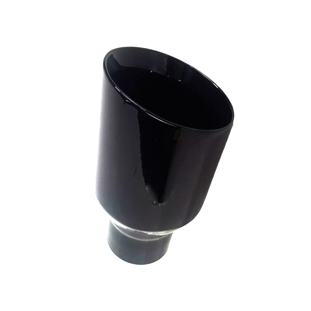 2.25" IDX4"X8" Double Wall Slant Cut Stainless Gloss Black Exhaust Tip 2408BK