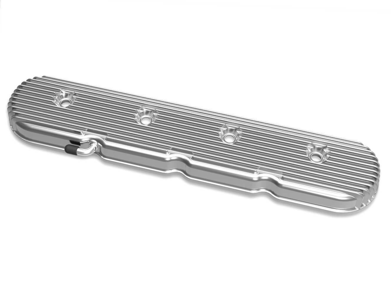 Vintage Series Finned LS Valve Covers, Standard Height - Polished - 241-131