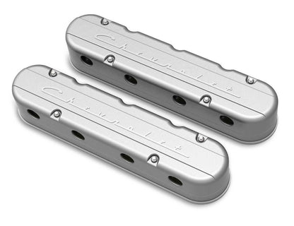 2-Pc LS Chevrolet Script Valve Covers - Natural Finish - 241-175