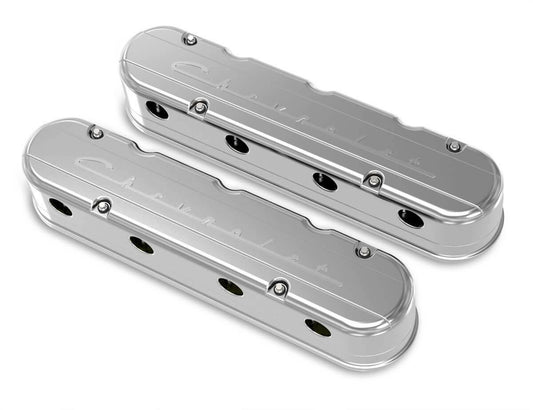 2-Pc LS Chevrolet Script Valve Covers - Polished Finish - 241-176