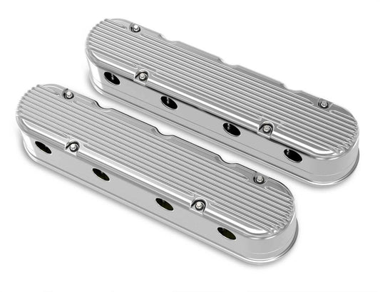 2-Pc LS Finned Valve Covers - Polished Finish - 241-181