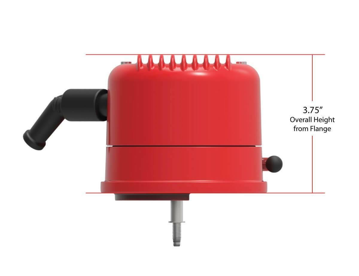 2-Pc LS Finned Valve Covers - Gloss Red Finish with Machined Fins - 241-184
