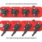 2-Pc LS Finned Valve Covers - Gloss Red Finish with Machined Fins - 241-184
