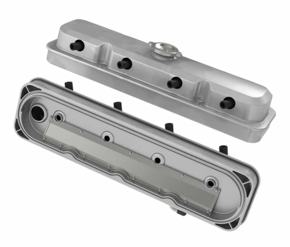 2-Pc LS Pontiac Style Valve Covers - Natural Finish - 241-190