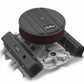 SBC Vintage Series Finned Valve Covers - Satin Black Machined Finish - 241-242