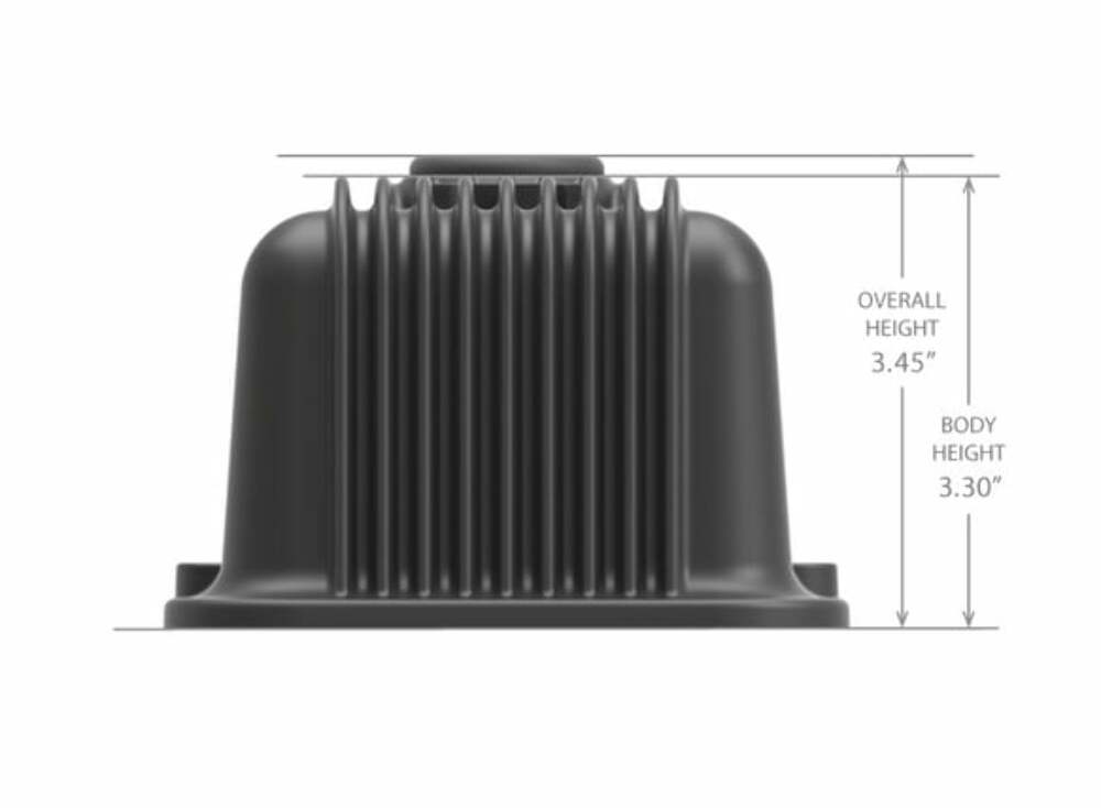 SBC Vintage Series Finned Valve Covers - Satin Black Machined Finish - 241-242