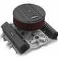 SBC Vintage Series Finned Valve Covers - Satin Black Machined Finish - 241-245