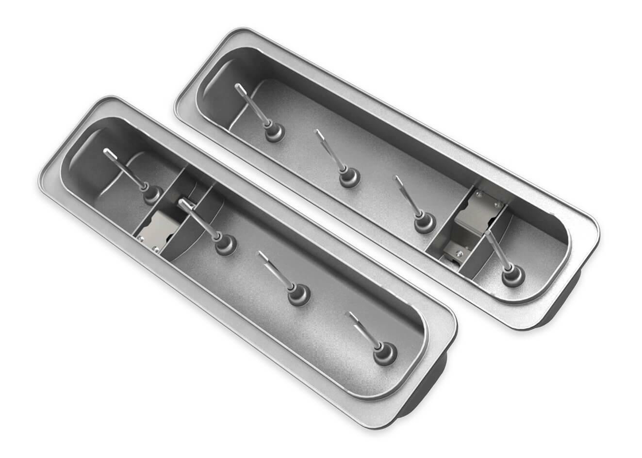 GM Muscle Series Center Bolt Valve Covers Satin Black Machined Finish - 241-292