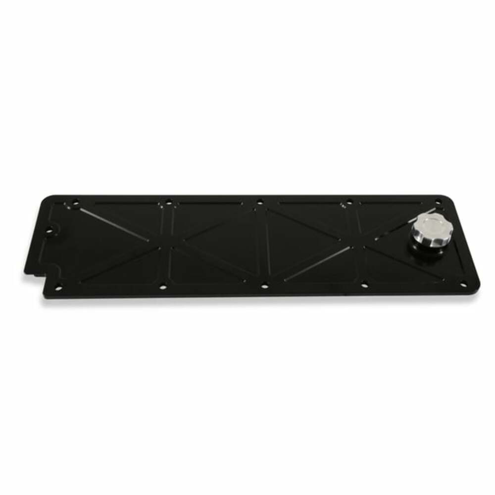 Holley LS Valley Cover with Oil Fill - Black Billet - 241-362
