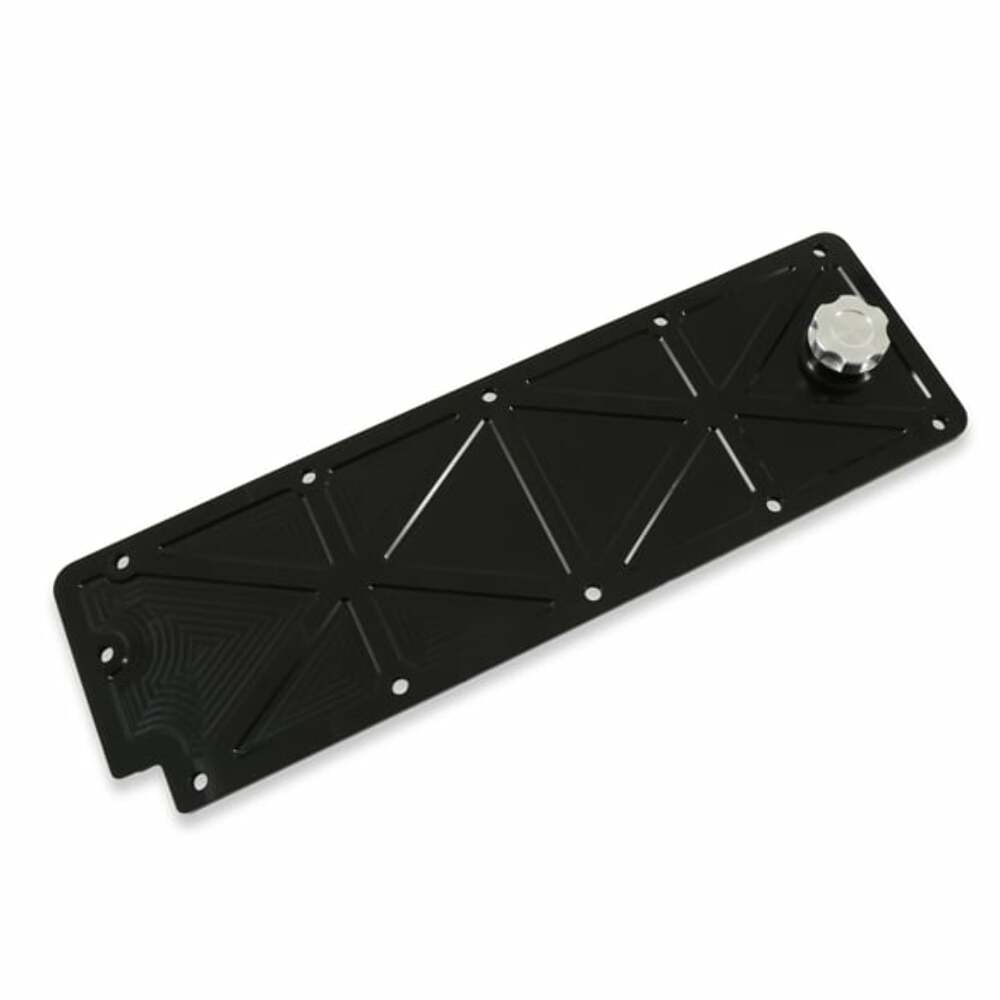 Holley LS Valley Cover with Oil Fill - Black Billet - 241-362