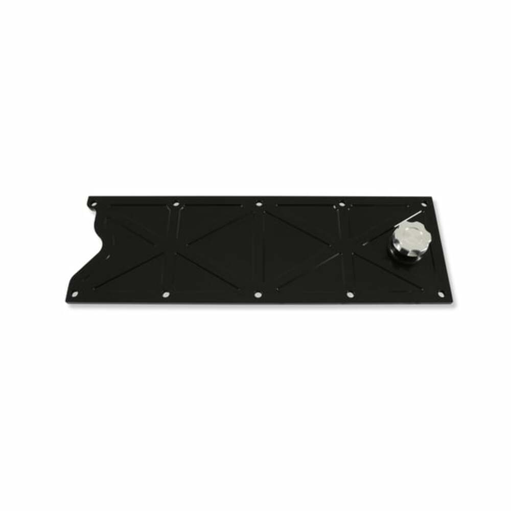Holley LS Valley Cover with Oil Fill - Black Billet - 241-369
