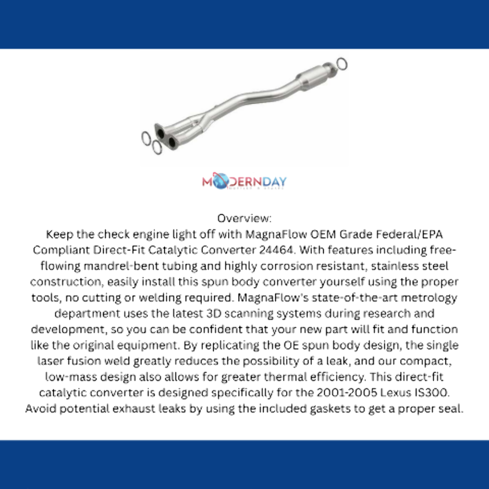 01-05 Lexus IS300 3.0L Direct-Fit Catalytic Converter 24464 Magnaflow