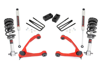 Fits Chevy/GMC 1500 (07-13) 3.5 Inch Lift Kit; Cast Steel; M1 Strut; 24640RED