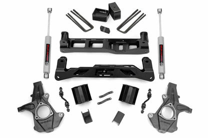 Fits Chevy/GMC 1500 (14-18 & Classic) 5 Inch Lift Kit; Alum/Stamp Steel; 24831