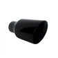 2.5" IDX4"X8" Double Wall Slant Cut Stainless Gloss Black Exhaust Tip 2508BK