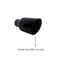 2.5" IDX4"X8" Double Wall Slant Cut Stainless Gloss Black Exhaust Tip 2508BK