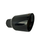 2.5" IDX4.5"X8" Double Wall Slant Cut Stainless Gloss Black Exhaust Tip 2509BK