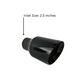 2.5" IDX4.5"X8" Double Wall Slant Cut Stainless Gloss Black Exhaust Tip 2509BK