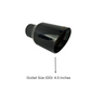2.5" IDX4.5"X8" Double Wall Slant Cut Stainless Gloss Black Exhaust Tip 2509BK