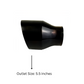 2.5" IDX4"X5.5" Double Wall Slant Cut S/S Gloss Black Exhaust Tip 2510BK