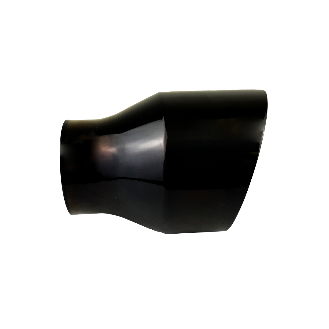 2.5" IDX4"X5.5" Double Wall Slant Cut S/S Gloss Black Exhaust Tip 2510BK