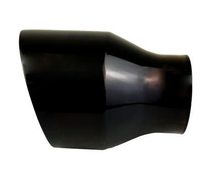 2.5" IDX4"X5.5" Double Wall Slant Cut S/S Gloss Black Exhaust Tip 2510BK