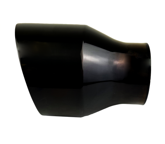 2.5" IDX4"X5.5" Double Wall Slant Cut S/S Gloss Black Exhaust Tip 2510BK