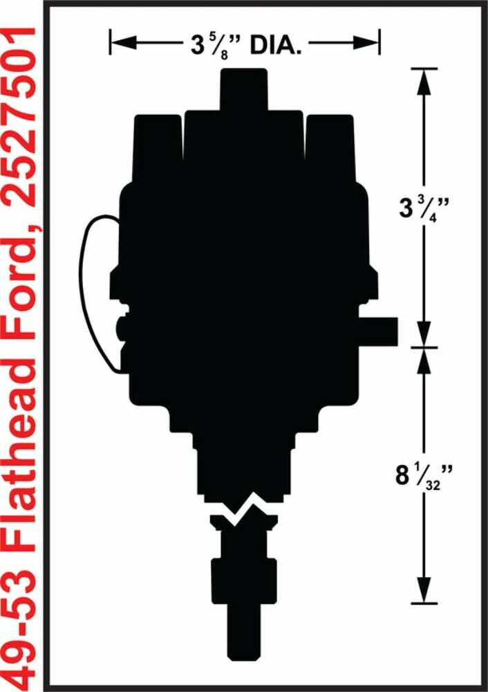 Mallory 2527501 Mallory Dual Point, 49-53 Ford Flathead