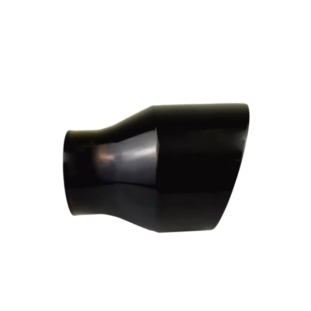 2.5" IDX4"X12" Double Wall Slant Cut S/S Gloss Black Exhaust Tip 2540BK-12