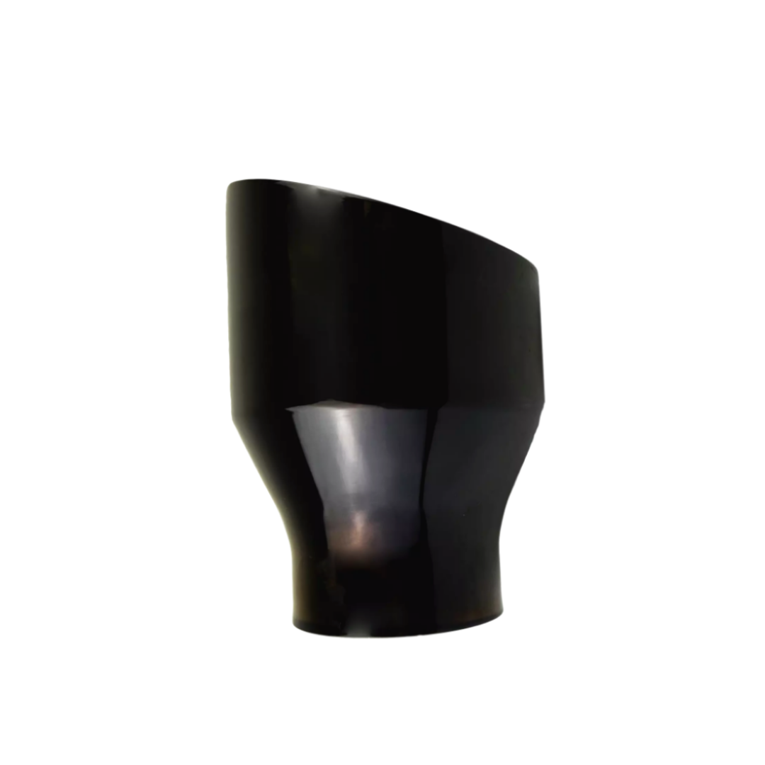 2.5" IDX4"X12" Double Wall Slant Cut S/S Gloss Black Exhaust Tip 2540BK-12