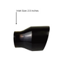 2.5" IDX4"X12" Double Wall Slant Cut S/S Gloss Black Exhaust Tip 2540BK-12