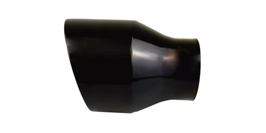 2.5" IDX4"X12" Double Wall Slant Cut S/S Gloss Black Exhaust Tip 2540BK-12