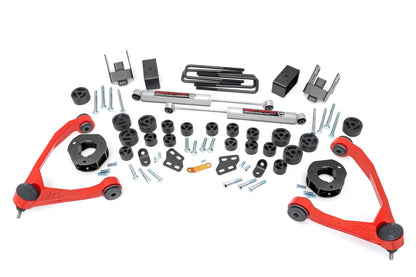Fits Chevy/GMC 1500 2WD (07-13) 4.75 Inch Lift Kit; Combo; 254.20RED
