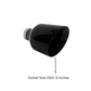 2.5" IDX5"X8" Double Wall Slant Cut Stainless Gloss Black Exhaust Tip 2580BK