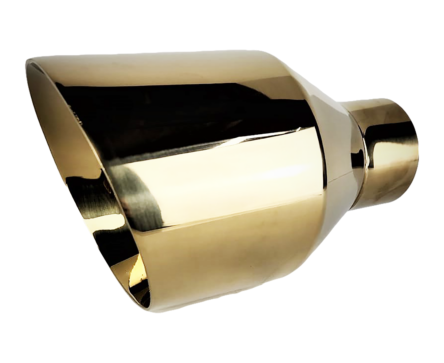 2.5" IDX5"X8" Double Wall Slant Cut Stainless Gold Exhaust Tip 2580GD
