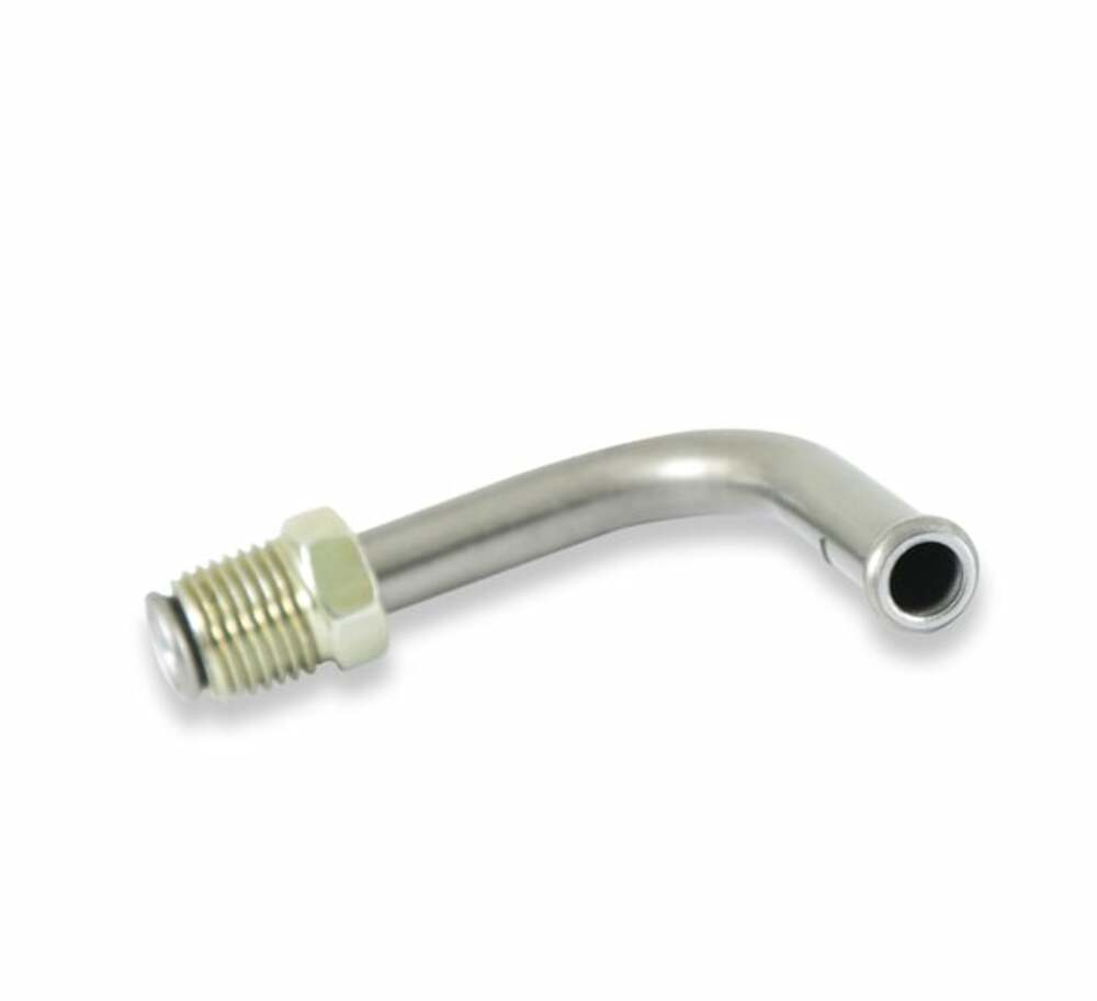 Chevrolet Small Block Fuel Pump Outlet Fitting 90 deg. Hose 5/16 Thread 1/2-20