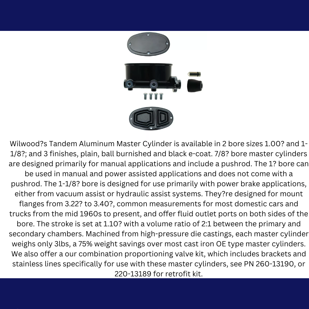Oval Black Aluminum Black Master Cylinder (Disc/ Drum) 260-8555-BK-MBM - Master Cylinders and Parts Car Part People