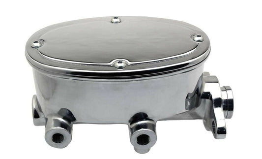 1" Tandem Oval Chrome Aluminum Master Cylinder (Disc/ Drum) 260-8555-CHROME - Master Cylinders and Parts Car Part People