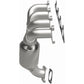 Catalytic Converter with Integrated Exhaust Manifold for HM Grade Federal / EPA Compliant Direct-Fit Manifold Catalytic