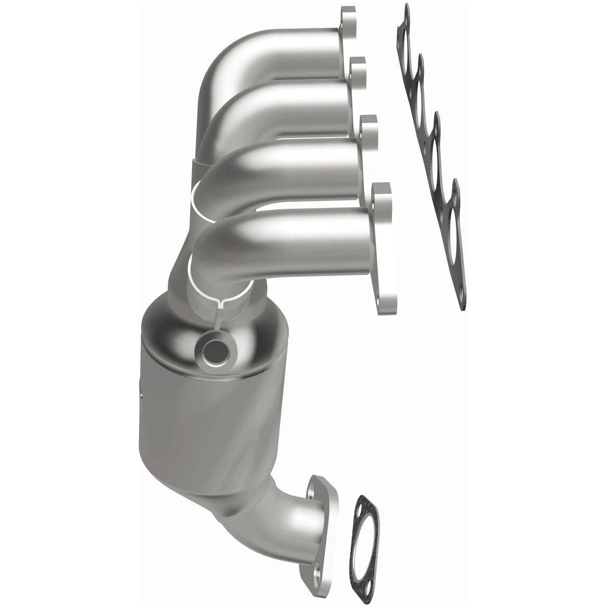Catalytic Converter with Integrated Exhaust Manifold for HM Grade Federal / EPA Compliant Direct-Fit Manifold Catalytic