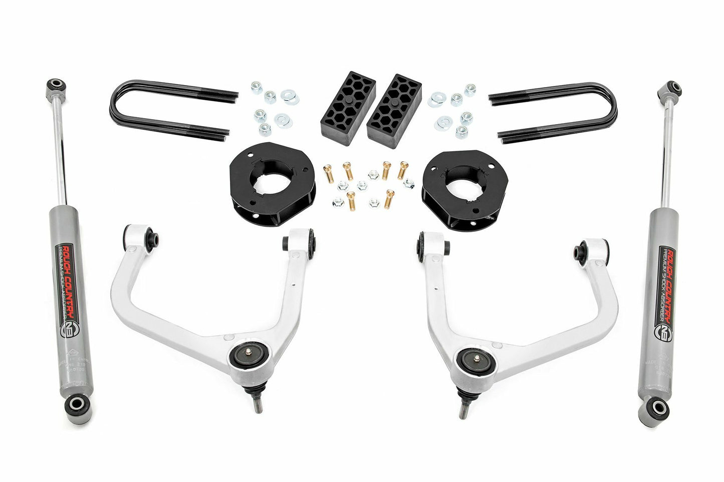 Fits Chevy Silverado 1500 2&4WD (2022-2024) 3.5" Lift Kit; Rear Mono Leaf; 28230