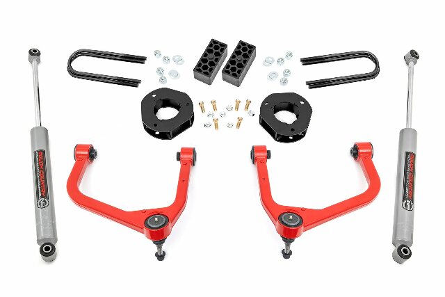Fits Chevy Silverado 1500 (2022-2024) 3.5" Lift Kit Rear Mono Leaf 28230RED