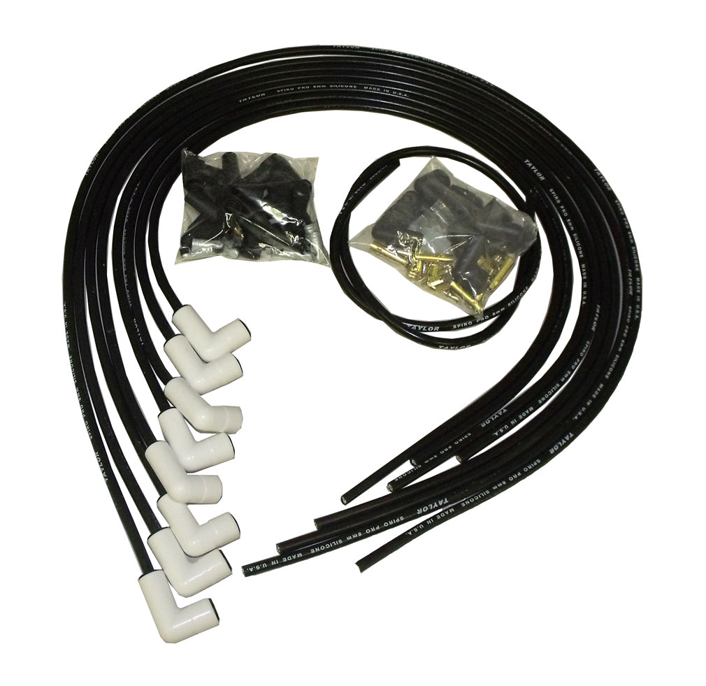 Spark Plug Wire Set Universal 8mm Silicone Spiro Pro 90? 350 ohm/ft Red 75228