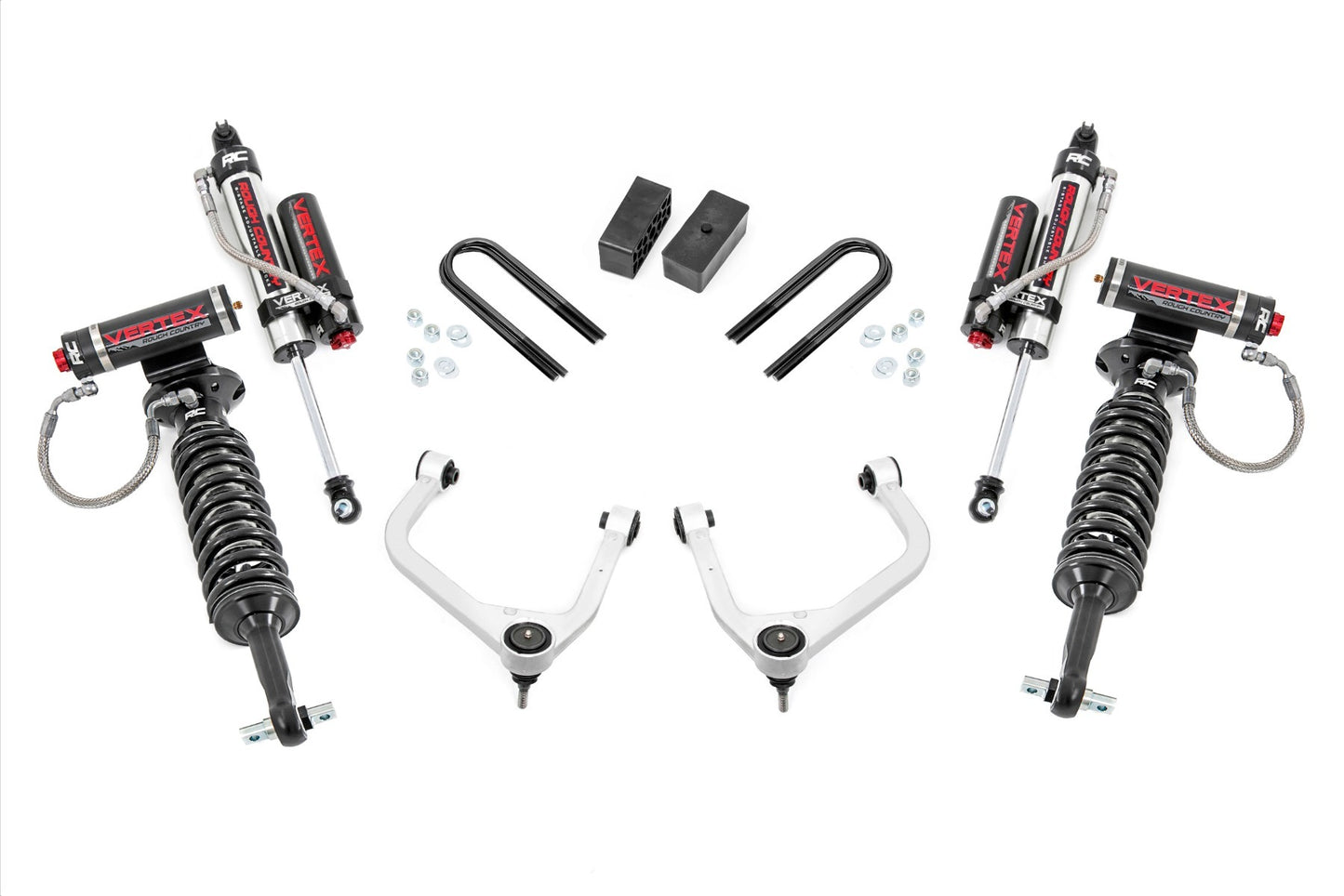 Fits GMC Sierra 1500 2&4WD (19-24) 3.5" Lift Kit; Mono Leaf Rear; Vertex; 28850