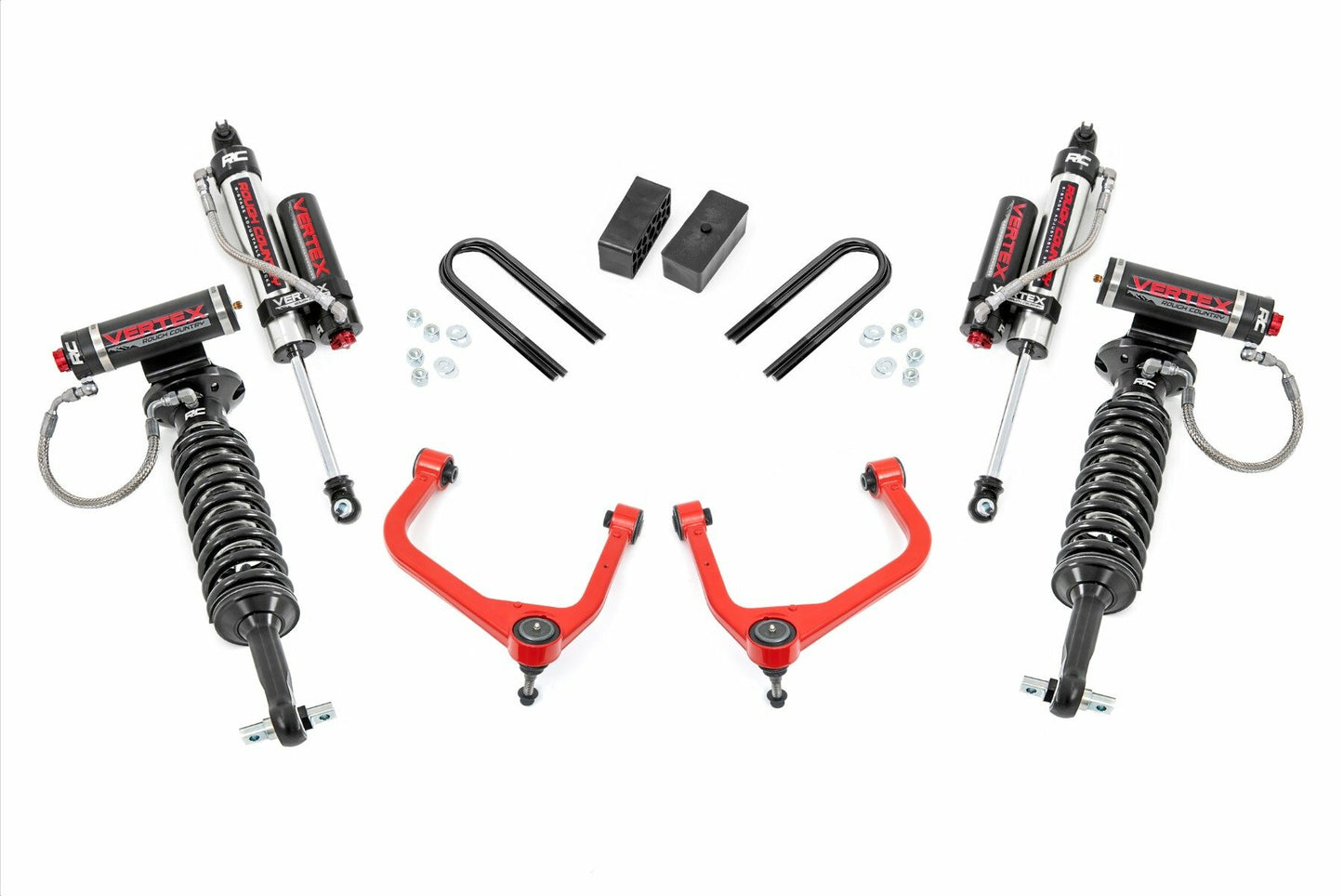 Fits GMC Sierra 1500 2&4WD (19-24) 3.5" Lift Kit Mono Leaf Rear Vertex 28850RED